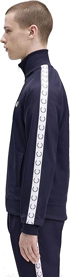 Fred Perry Taped Track Jacket, Black, XL : Amazon.com.be